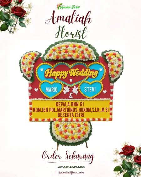 Papan Bunga Pernikahan Sukoiber
